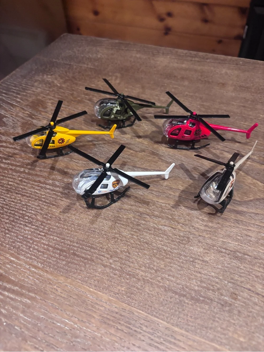 Kids Mini Rescue Helicopter Toy Set - Multicolor